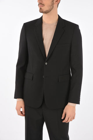 2 Button Flap Pocket Wool Blazer