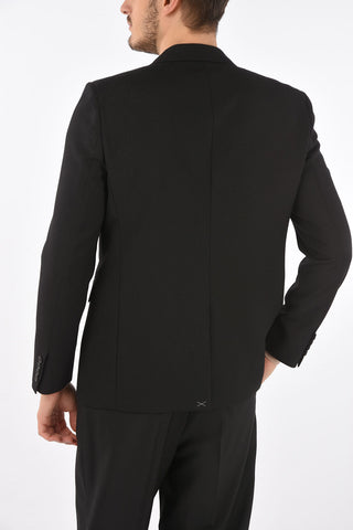 2 Button Flap Pocket Wool Blazer