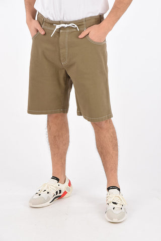 Denim Shorts with Waist Drawstring
