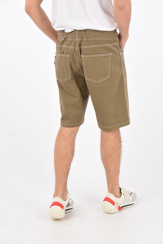Denim Shorts with Waist Drawstring