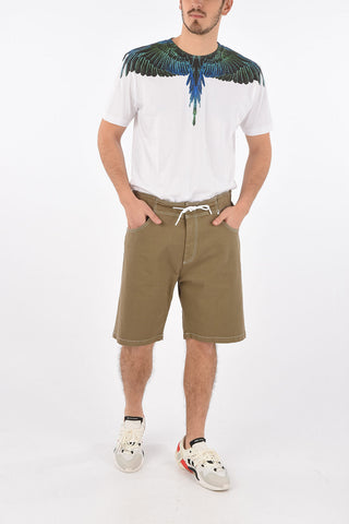 Denim Shorts with Waist Drawstring