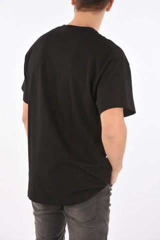 Crewneck T-shirt With I WANNA BE UR DOG Print