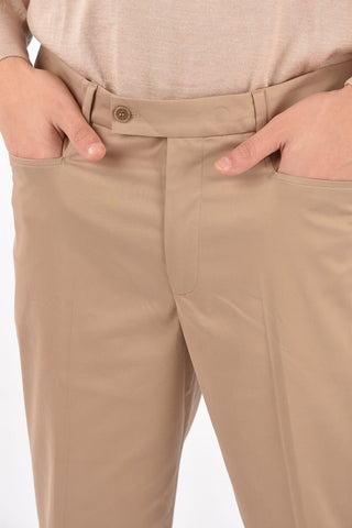Regular fit pants with cuffed hem