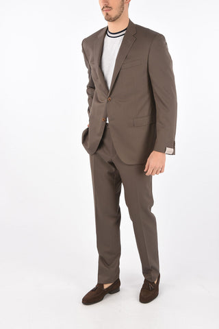 virgin wool side vents notch lapel 2-button suit