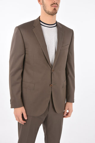 virgin wool side vents notch lapel 2-button suit