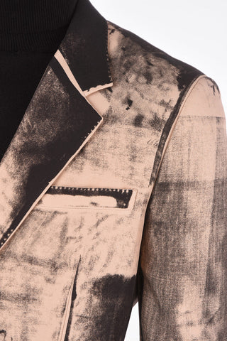 Single-breasted INK Printed Blazer
