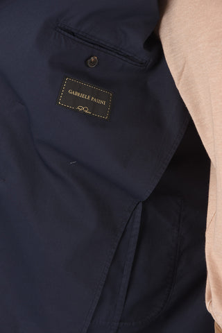 Blazer with logoed buttons and patch pockets