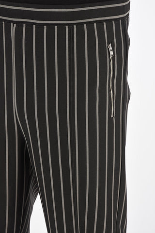 Pantaloni wide leg gessati
