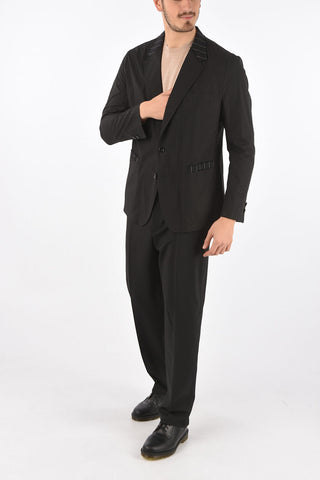 Unlined Pinstriped Detail Cotton Blazer