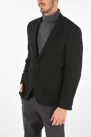 CC COLLECTION 2 Buttons INTERLOCK PENYE Blazer with Patch Pockets