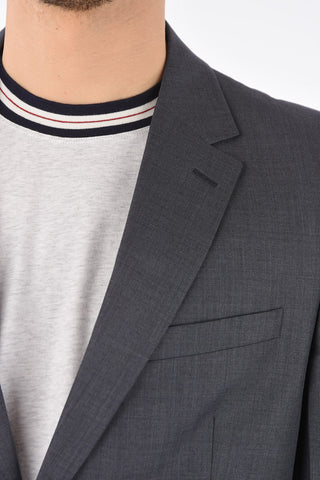 2 Button Notch Lapel Virgin Wool Blend Suit