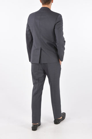2 Button Notch Lapel Virgin Wool Blend Suit