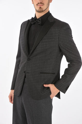 CC COLLECTION Houndstooth RESET Blazer with Peak Lapel