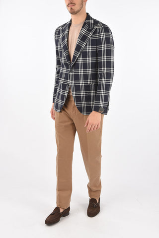 Checked Blazer with Patch Pockets