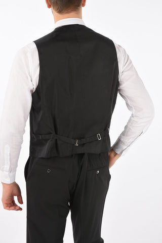140's Wool CEREMONY LEADER 3 Pieces Suit with Waistcoat