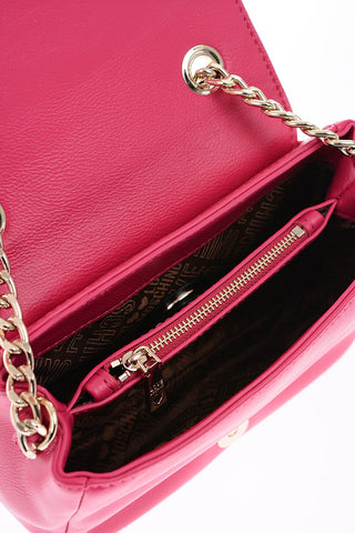 LOVE faux leather crossbody bag with quilted heart