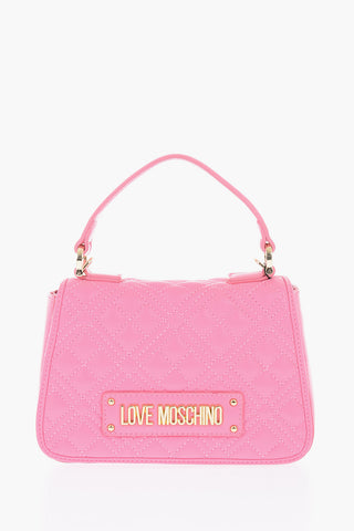 LOVE quilted faux leather bag with removable shoulder strap