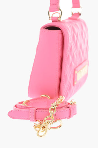 LOVE quilted faux leather bag with removable shoulder strap