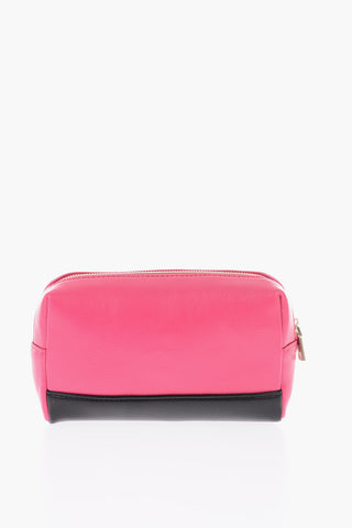 LOVE faux leather cosmetic case with zip closure