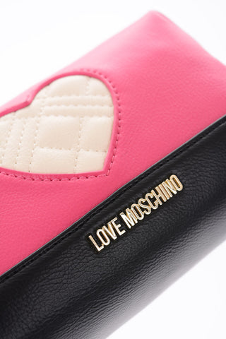 LOVE faux leather cosmetic case with zip closure