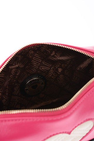 LOVE faux leather cosmetic case with zip closure
