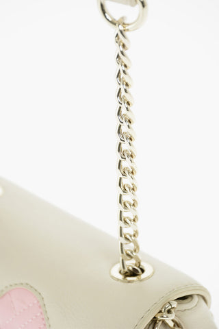 LOVE faux leather crossbody bag with quilted details