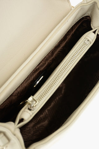 LOVE faux leather crossbody bag with quilted details