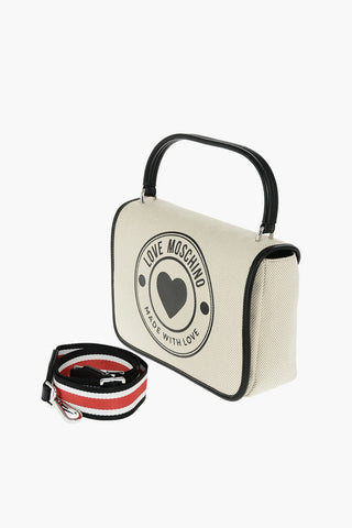 LOVE borsa a mano a quadretti con tracolla removibile