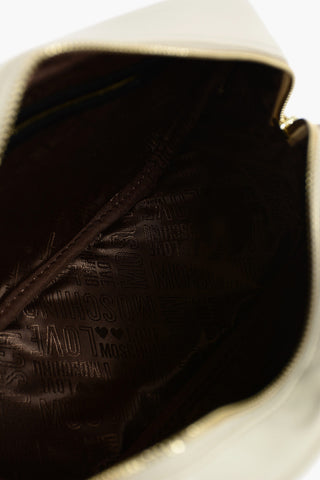 LOVE Quilted faux leather shoulder bag with chain