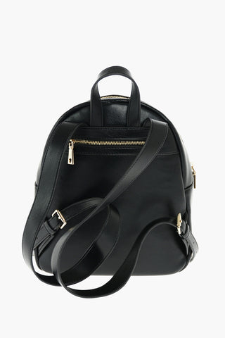 LOVE faux leather backpack with logo embossed