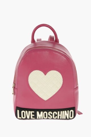 LOVE faux leather backpack with quilted details