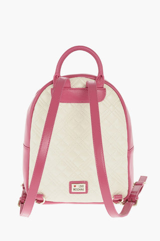 LOVE faux leather backpack with quilted details