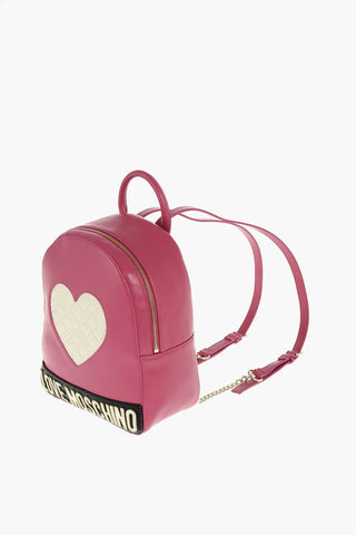 LOVE faux leather backpack with quilted details