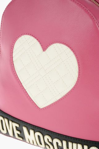 LOVE faux leather backpack with quilted details