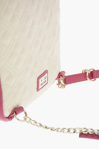 LOVE faux leather backpack with quilted details
