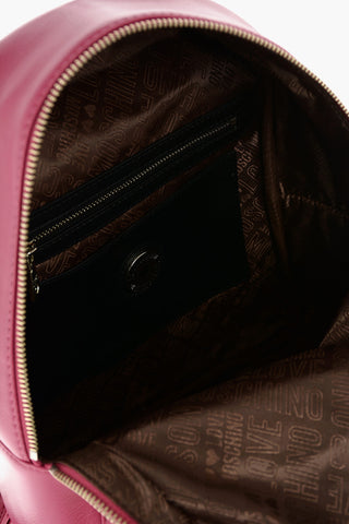 LOVE faux leather backpack with quilted details