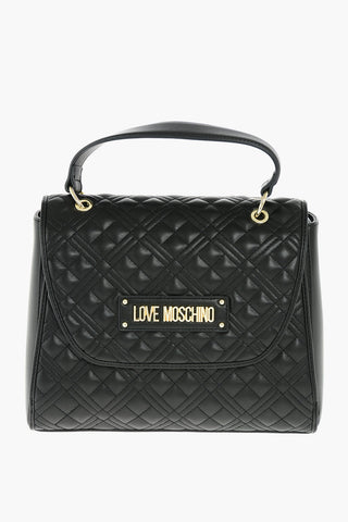 LOVE quilted faux leather bag with removable shoulder strap