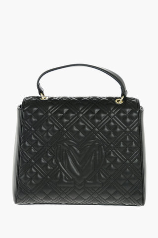 LOVE quilted faux leather bag with removable shoulder strap
