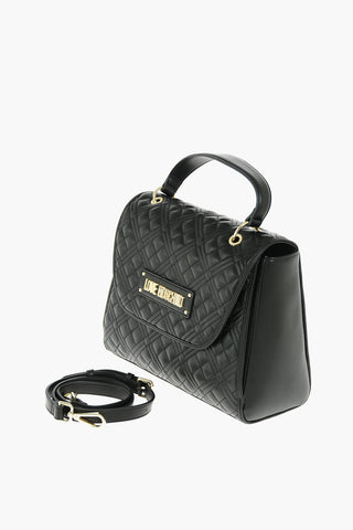 LOVE quilted faux leather bag with removable shoulder strap