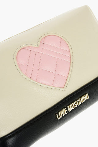 LOVE faux leather Cosmetic Case with zip closure