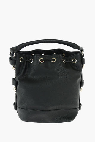 LOVE faux leather mini bucket bag with removable shoulder strap