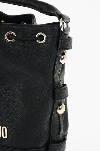 LOVE faux leather mini bucket bag with removable shoulder strap