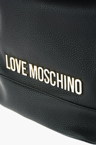 LOVE faux leather mini bucket bag with removable shoulder strap