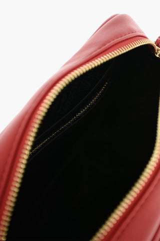 LOVE quilted faux leather crossbody bag with zip closure
