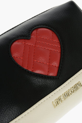 LOVE faux leather Cosmetic Case with zip closure