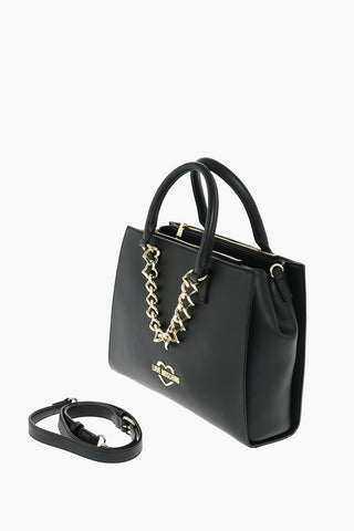 LOVE faux leather Tote bag with removable shoulder strap