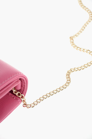 LOVE faux leather crossbody bag with embossed logo