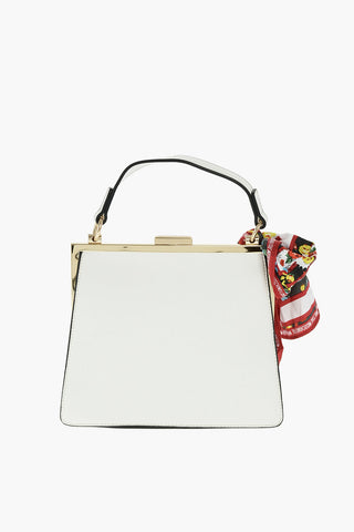 LOVE Studded Faux Leather Top Handle Bag with Neckerchief