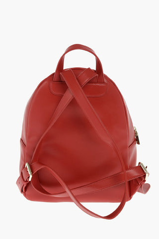 LOVE logo printed faux leather backpack