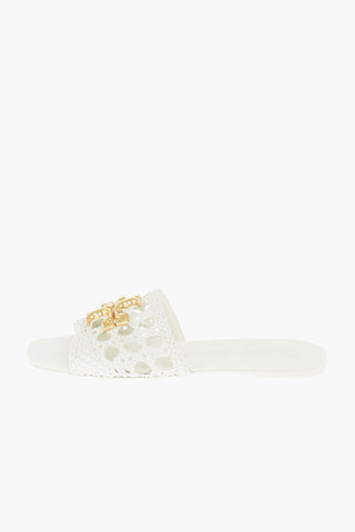 Metal Logo ELEANOR Leather Slippers